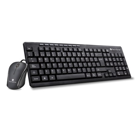 Kit de teclado y mouse TECHZONE TZ19COMB01-LA