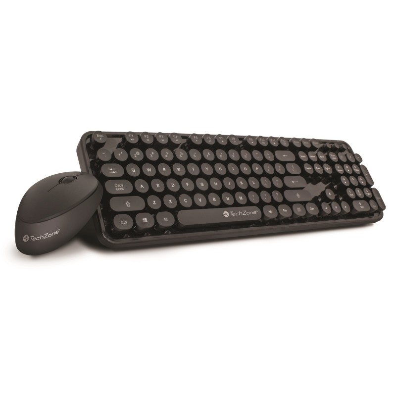 Teclado y Mouse Óptico Inalámbrico TECHZONE TZ19COMB01-INA