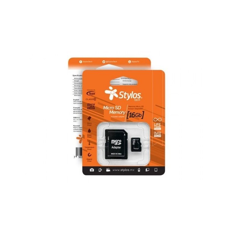 Memoria Micro SD Stylos STMS161B