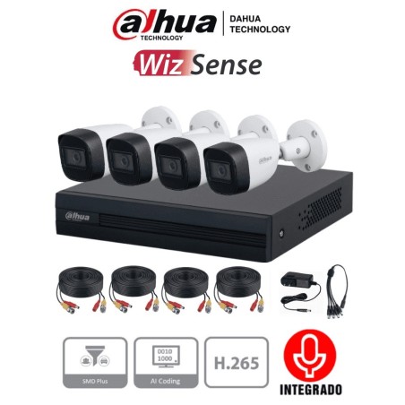 Kit de videovigilancia Dahua Technology DH-KIT XVR1B04-I 4-HFW1200CMN-A-0280B-S5