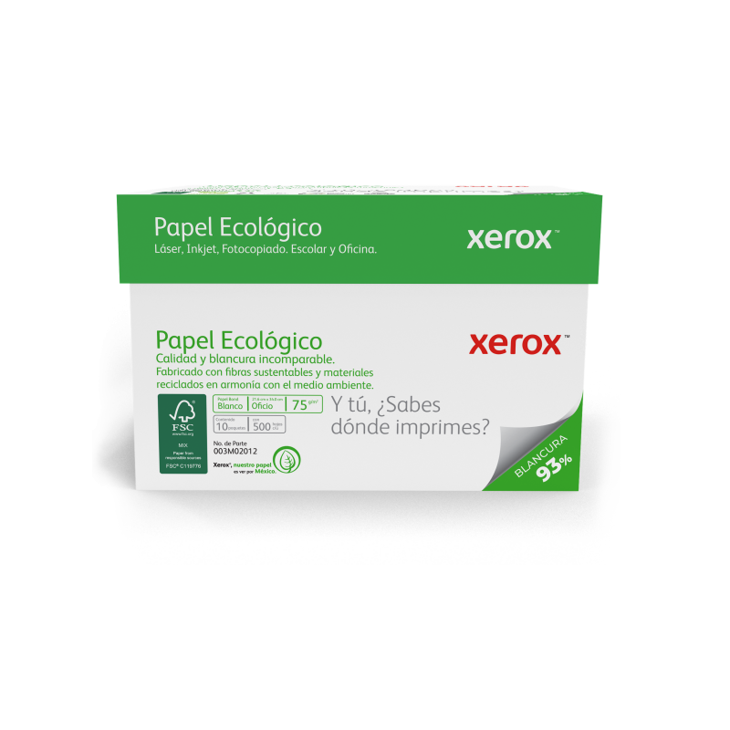 Papel Bond Ecológico Oficio XEROX Ecológico