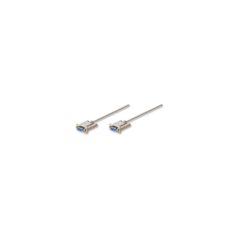 Cable Serial - DB9 - RS232 - Null Modem MANHATTAN 301404