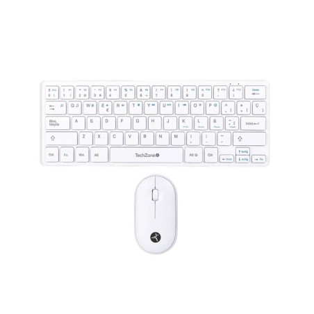 Kits para Teclado Y Mouse TECHZONE Young Pop White
