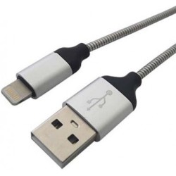Cable USB BROBOTIX Lightning, Acero, Carga Rápida 161219