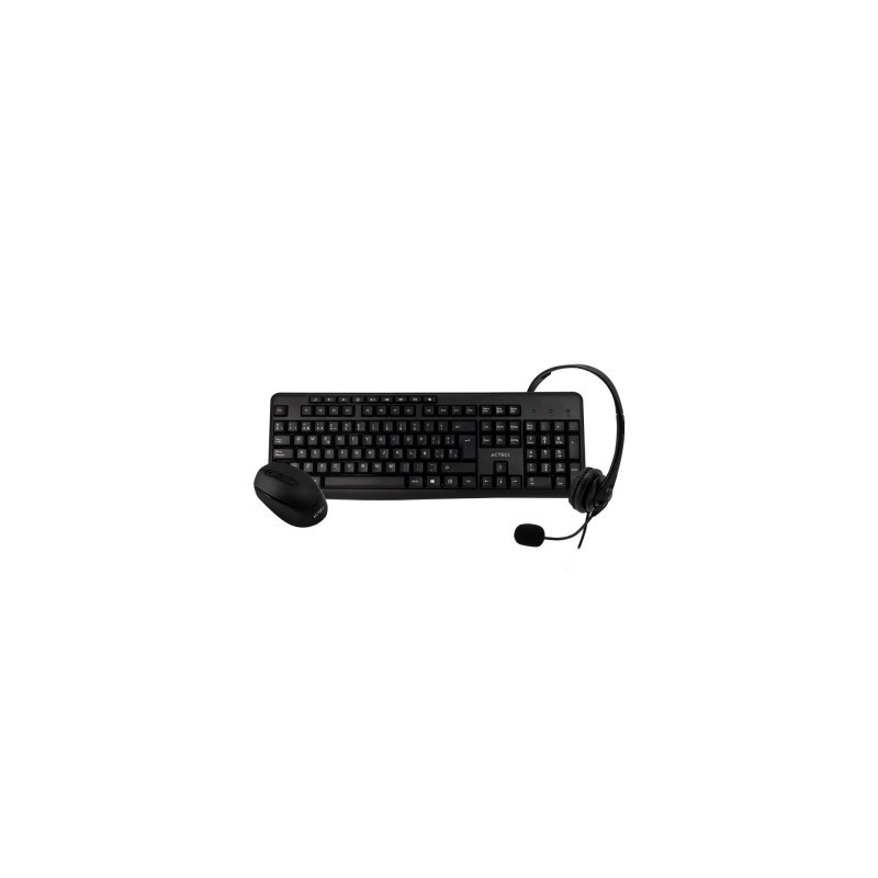 Kit de Oficina: teclado, mouse y audífonos ACTECK KT30