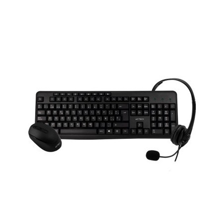 Kit de Oficina: teclado, mouse y audífonos ACTECK KT30